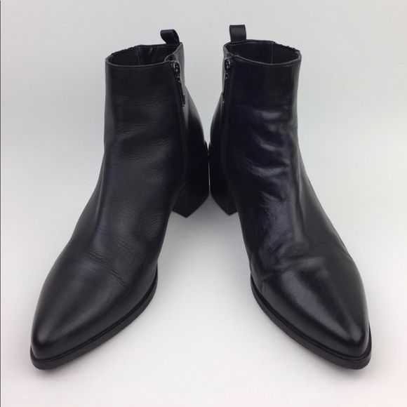 elvina waterproof black leather